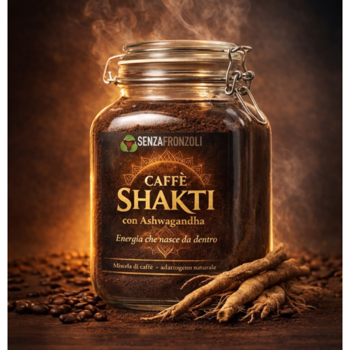 Caffè Shakti con Ashwaganda, Reishi e Teanina- Energia calma e buon umore naturale 100gr