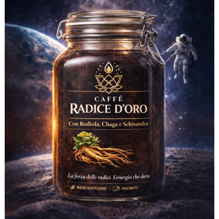 Caffè Radice d’Oro con Rodiola, Chaga e Schisandra- Energia e resistenza naturale 100gr